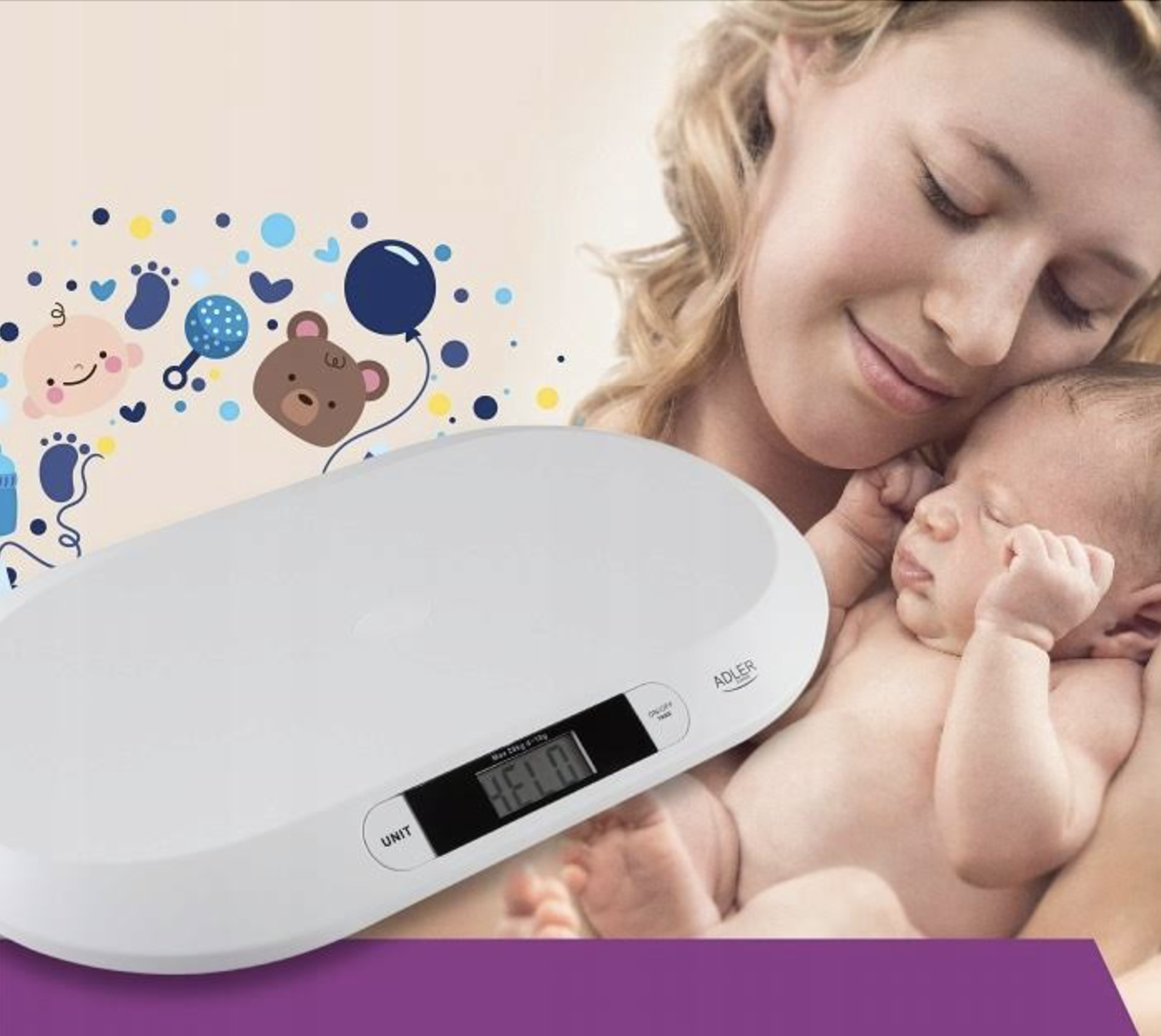 Електронен кантар за бебе с капацитет 20 кг (с LCD дисплей) - Image 5