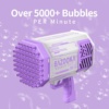 Пистолет за сапунени мехурчета с 69 отвора и цветни светодиоди BubblePuff
