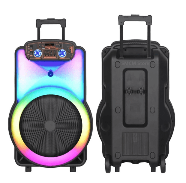 Караоке тонколона 15″ 2000W Два Безжични Микрофона BT-1518 (Безплатна доставка) - Image 3