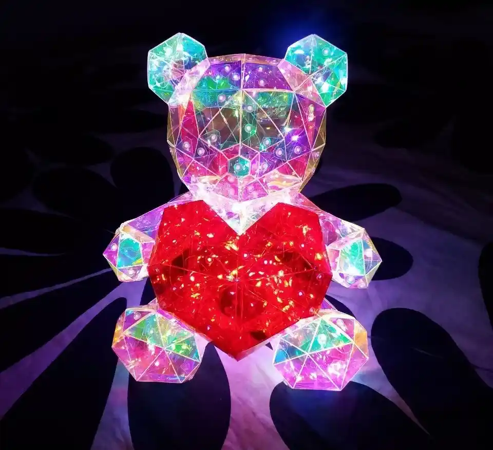 Плюшено мече с led светлини