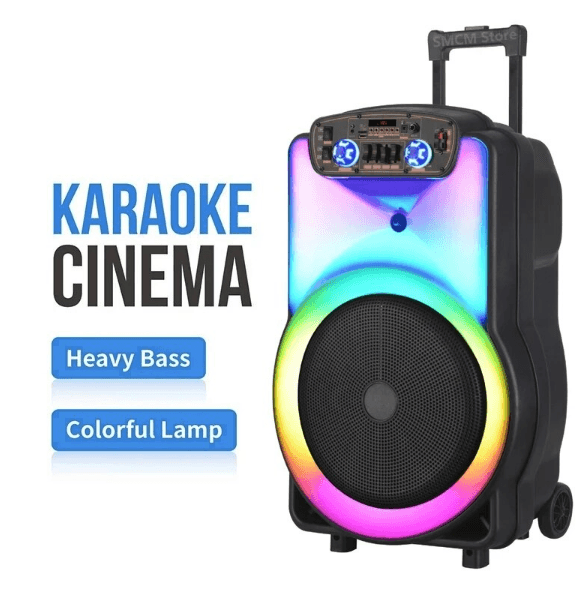 Караоке тонколона 12" 2000W Два Безжични Микрофона BT-1218 (Безплатна доставка) - Image 11