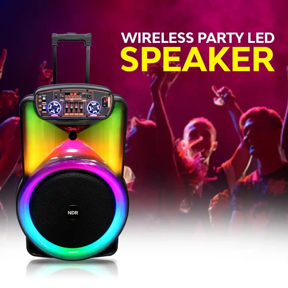 Караоке тонколона 12" 2000W Два Безжични Микрофона BT-1218 (Безплатна доставка) - Image 4