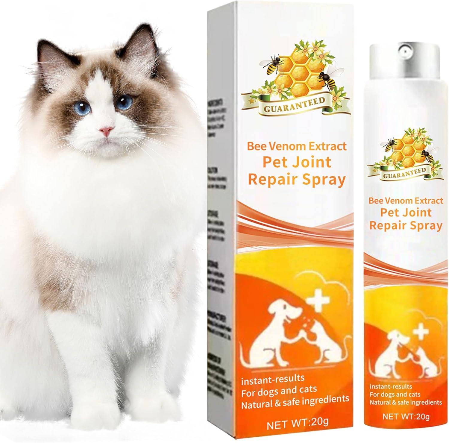 Натурален Спрей за възстановяване на ставите за домашни любимци с пчелен Екстракт 20g (2 броя за тази цена)
