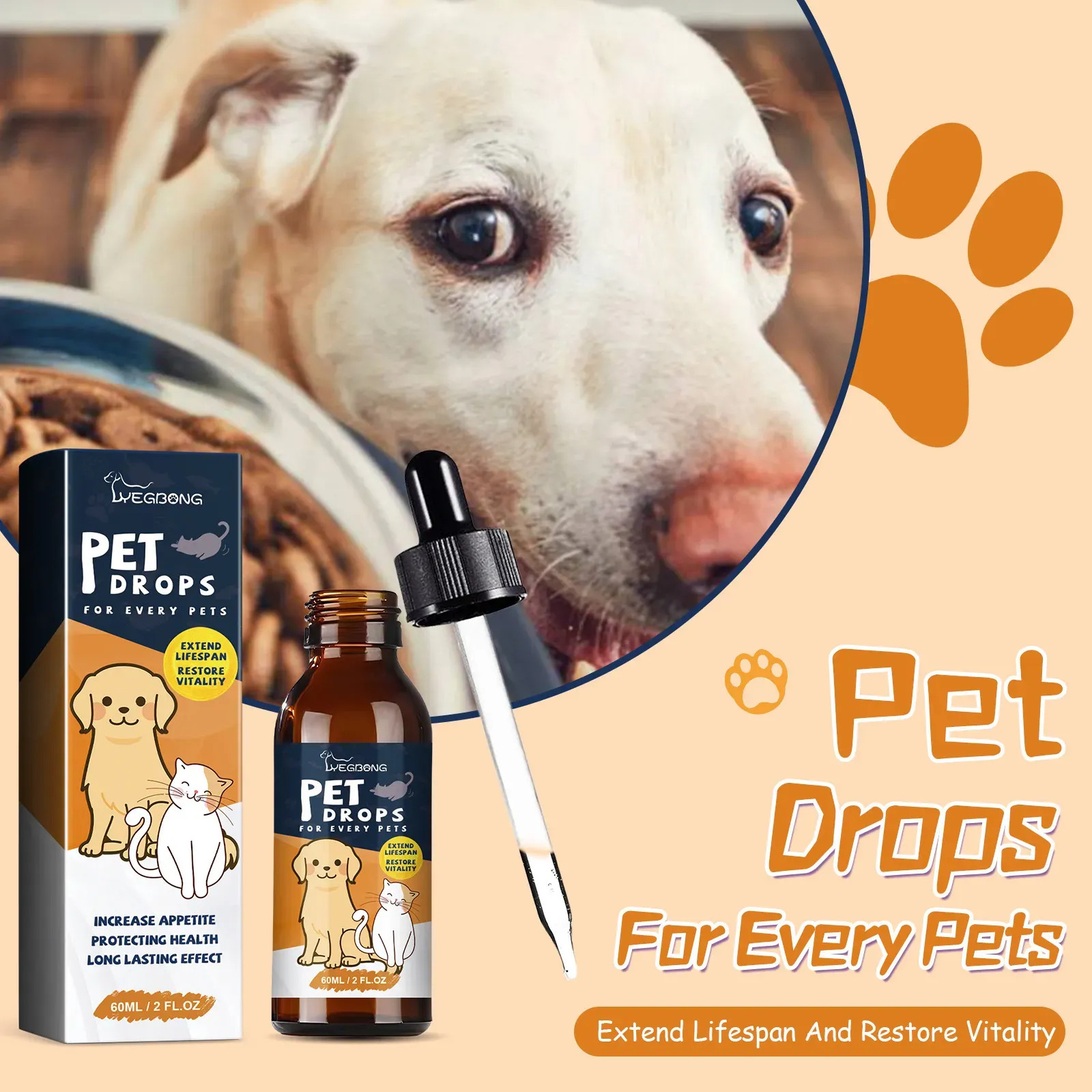Yegbong Капки за домашни любимци 60ml (2 броя за тази цена) - Image 7