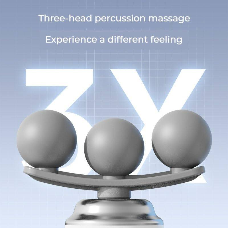 Мини масажен пистолет с 9 приставки (3 глави) - Image 6