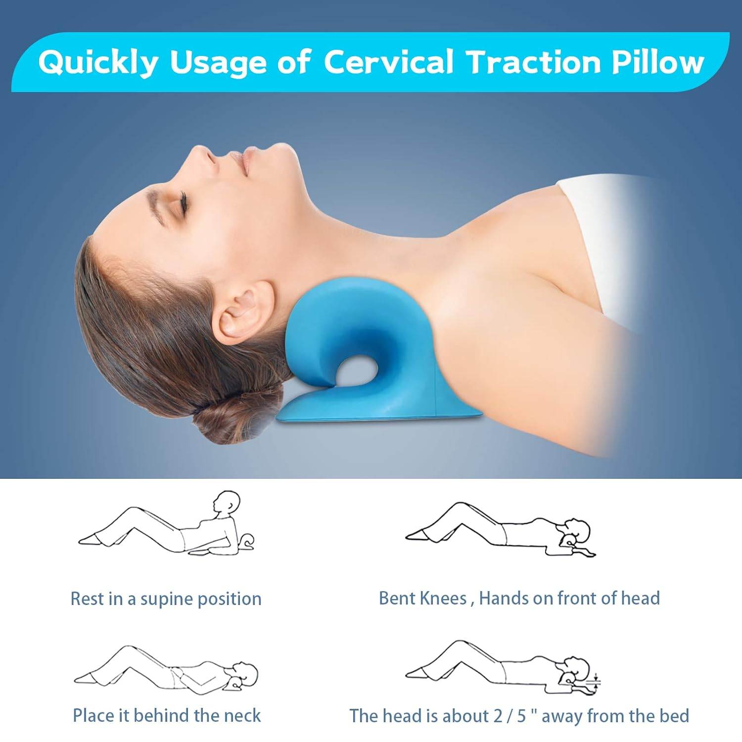 Възглавница за разтягане на врат и рамене с магнити - Image 2