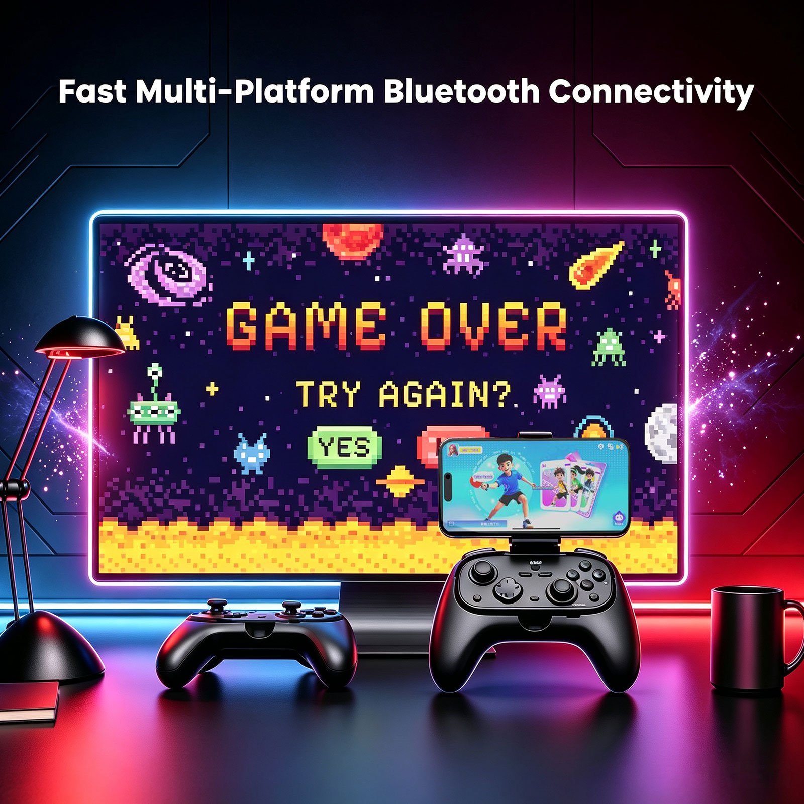 Aureon PlayCore™ Контролер за игри с движещи се елементи за компютър, мобилни устройства, Xbox и Switch – Bluetooth - Image 8