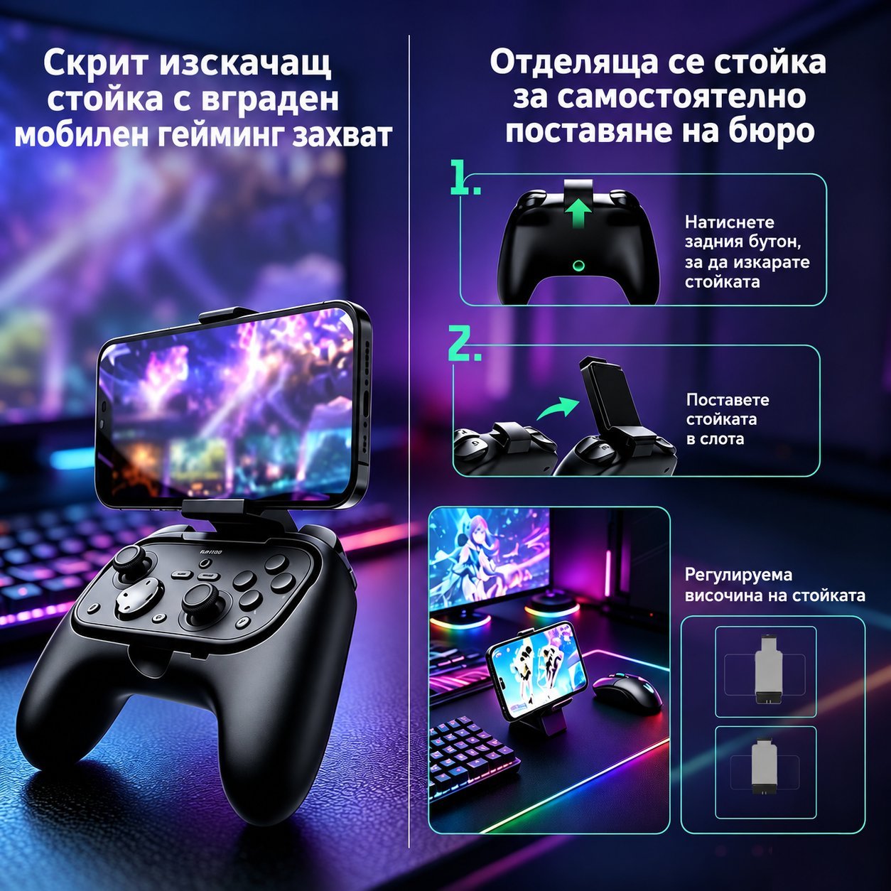 Aureon PlayCore™ Контролер за игри с движещи се елементи за компютър, мобилни устройства, Xbox и Switch – Bluetooth - Image 7